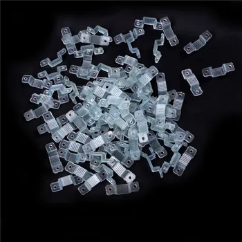 

100 PCS LED Fixing Silicone Mounting Clips Buckles Clamps For 220V 5050 Waterproof LED Strip Light Tape