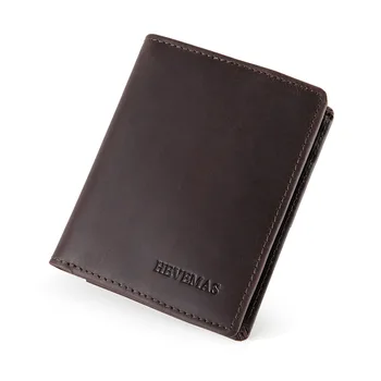 

Genuine Leather Men's Wallet Fashion Cow Leather Short Credit Card Holder Quality Coin Purses Casual Multi-function Card Bag
