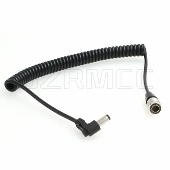 

DC 5.5X 2.1mm to Hirose 4 pin Male Coiled Power Cable for Sound Devices 688 644 633 or Recorder Zoom F4 F8