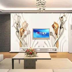 Пользовательские большие обои Роскошные 3D ювелирные изделия Золотая подкова ТВ фон обои для стен papel де parede Фреска 3d обои