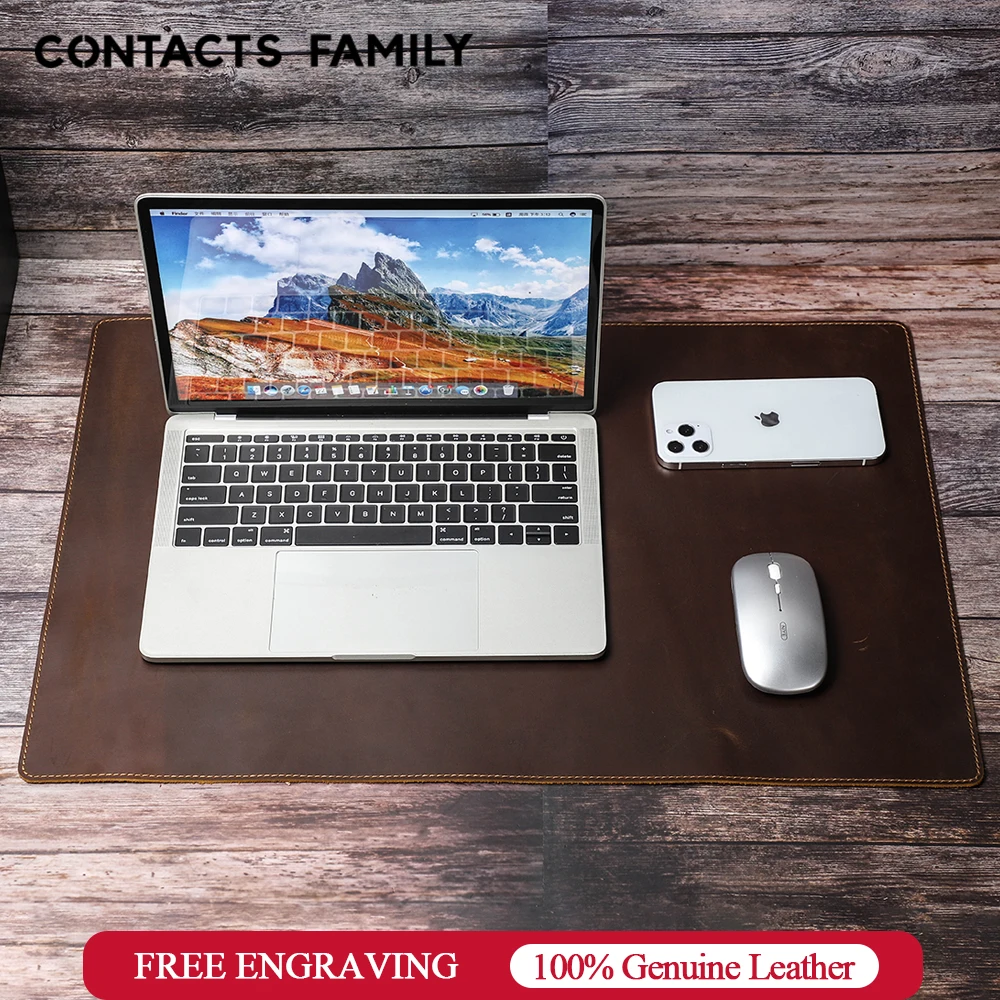 CONTACT`S FAMILY 100% 누벅 가죽 마우스 패드, 키보드 마우스 ..