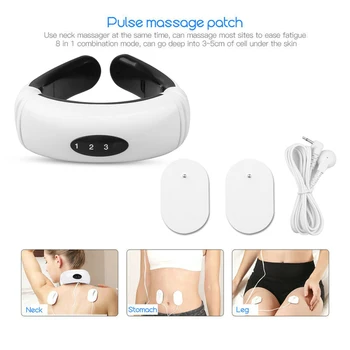 

Electric Pulse Back And Neck Massager Far Infrared Heating Pain Relief Tool Health Care Relaxation Body Drop Shipping