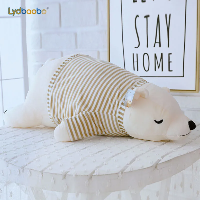 2019 New Kawaii Dressing Polar Bear Plush Doll Baby Super Soft Stuffed Wearable Sleeping Pillow Animal Toy Kids Gifts|Мягкие игрушки