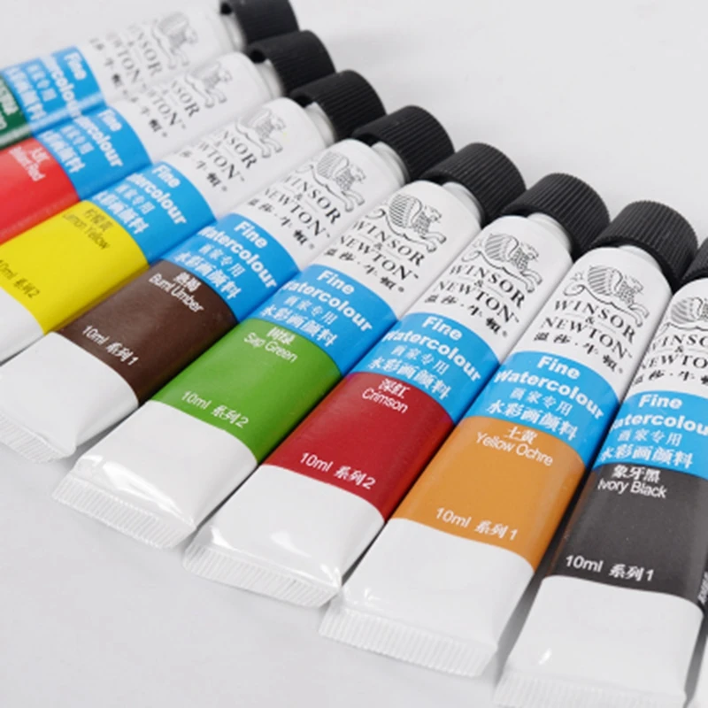 WINSOR& NEWTON 12/18/24 Цвета акварель Краски ing Краски комплект тонкой гладкой Высокое качество 10 мл акварель пигмент для мануального татуажа художника студента
