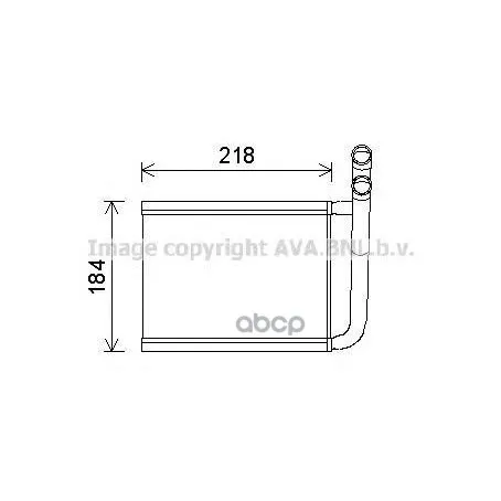 Радиатор Отопителя Kia: Rio Ii(Jb) 1.5 Crdi 05-, Rio Ii Седан(Jb) 1.5 Crdi 05- Ava арт. KA6166