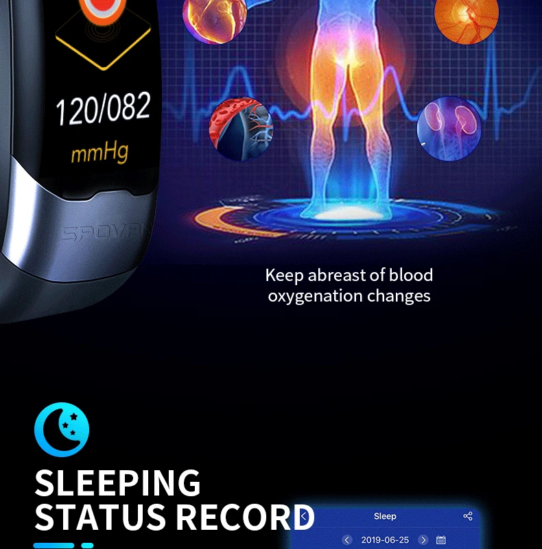 H02 умный Браслет HRV ECG+ PPG монитор сердечного ритма кровяное давление Контроль яркости спортивные фитнес умные часы для iOS Android