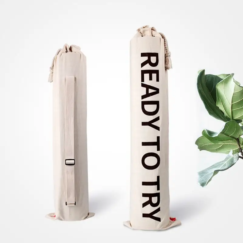 Сумка-переноска для коврика для йоги, прочный холщовый хлопковый рюкзак для йоги, сумка для переноски на ремне