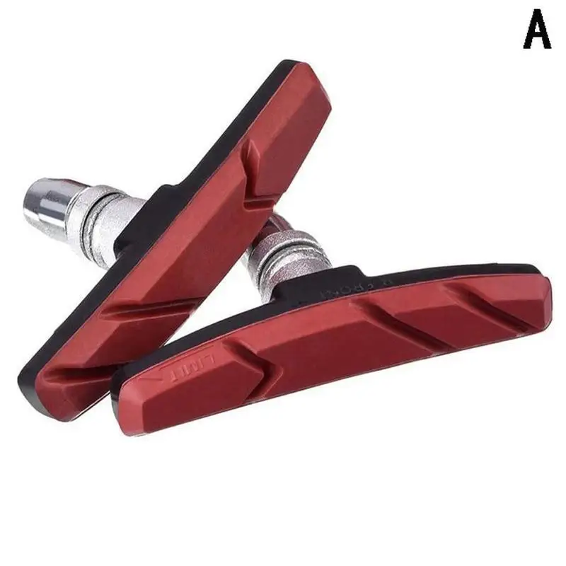 1 пара тормозных колодок для горного велосипеда Mtb тормоза велосипедные V-Brake Holder обувь Резиновые блоки велосипедные аксессуары 3 цвета - Цвет: A