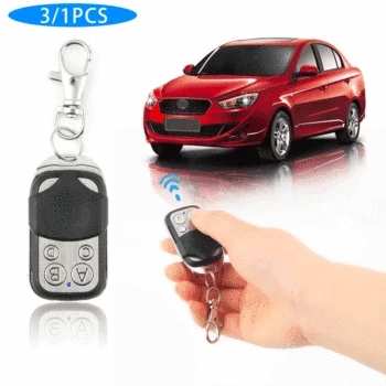 

3/1PCS Remote Control Copy 4 Channel Cloning Duplicator Key Fob A Distance Learning Electric Garage Door Controller 433 MHz RF
