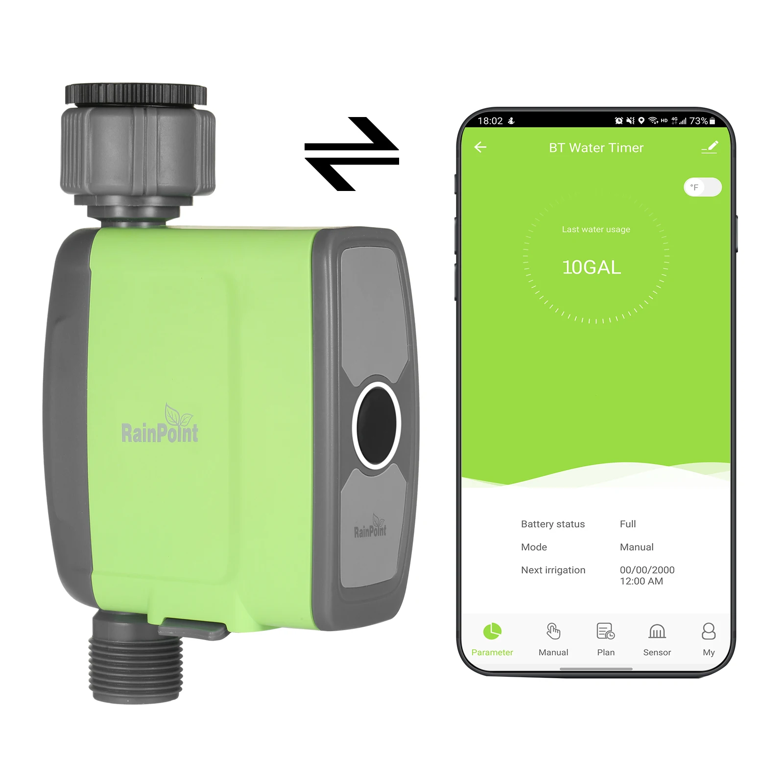 Programmable BT WiFi Water Timer Hose Faucet Timer Water Flow Meter Automatic Watering Sprinkler System Irrigation Controller