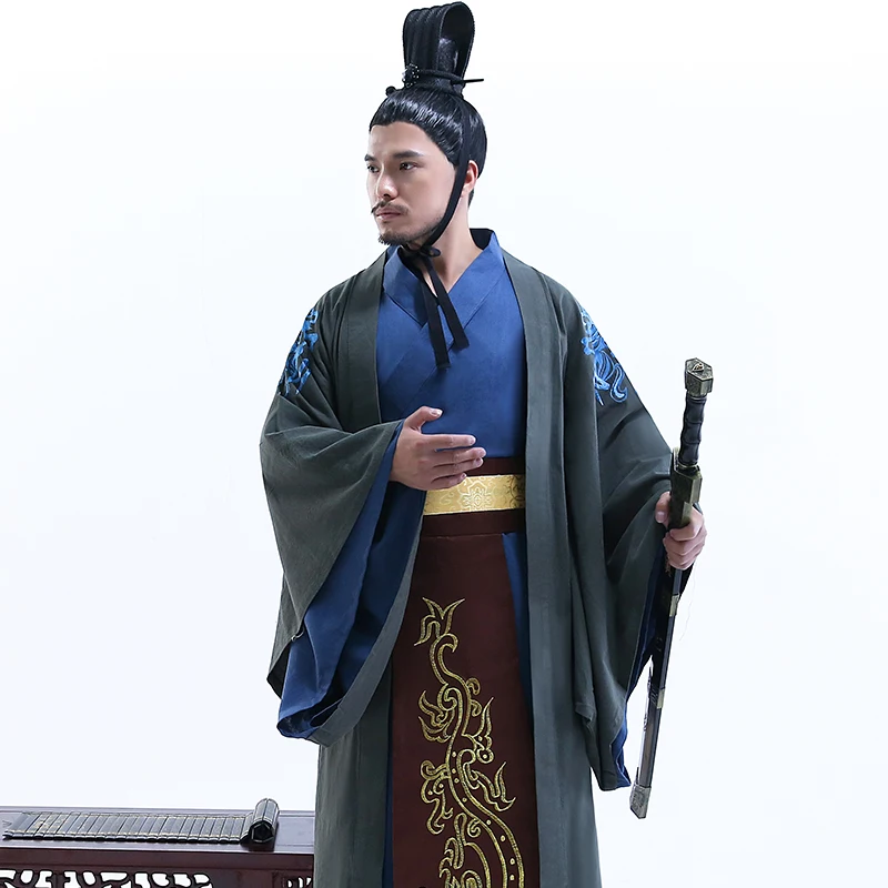 Традиционное китайское платье для косплея Hanfu мужчин повседневные Костюмы