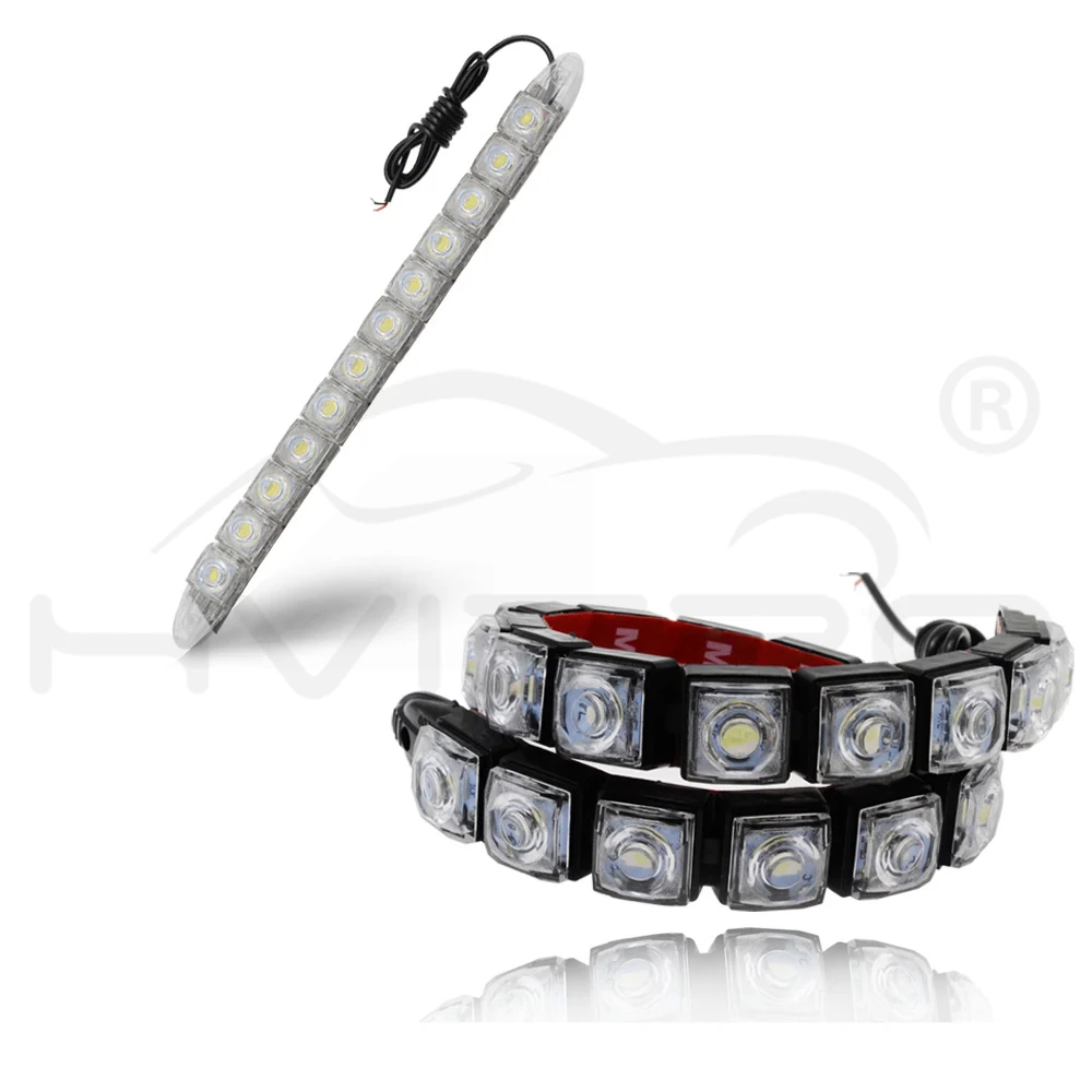 Hviero Car Styling COB DRL Fog Lights Flexible Silicone white Daytime Running Lights Auto Head Lamp Waterproof 10w Bright Led Fog Light car styling
