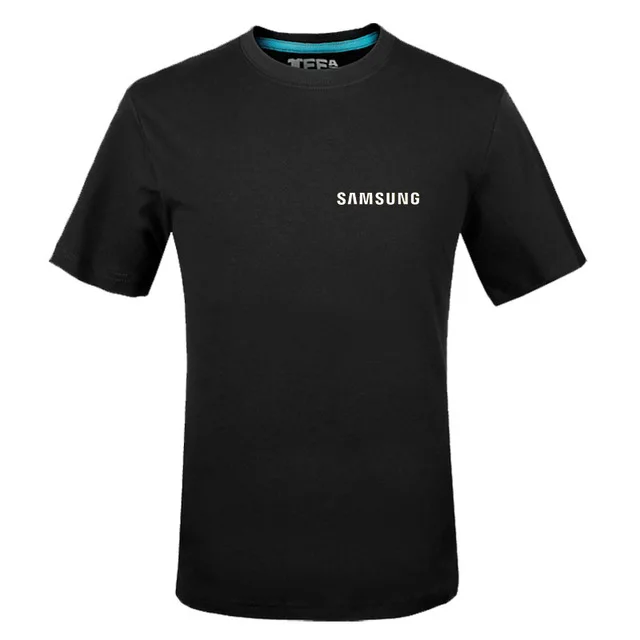 Футболка с логотипом samsung модная футболка с круглым вырезом и принтом букв футболка с короткими рукавами g - Цвет: 1