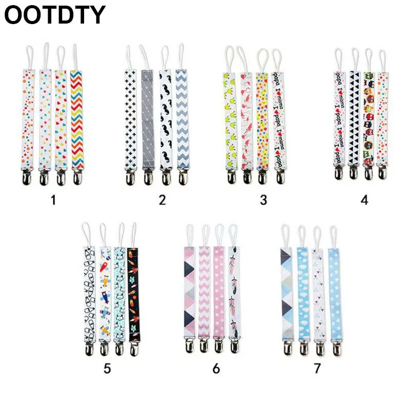 

Baby Dummy Clip Pacifier Strap Holder Multicoloured Washable Soother Clip Chain with Unique 2-Sided Stylish Design for Newborn