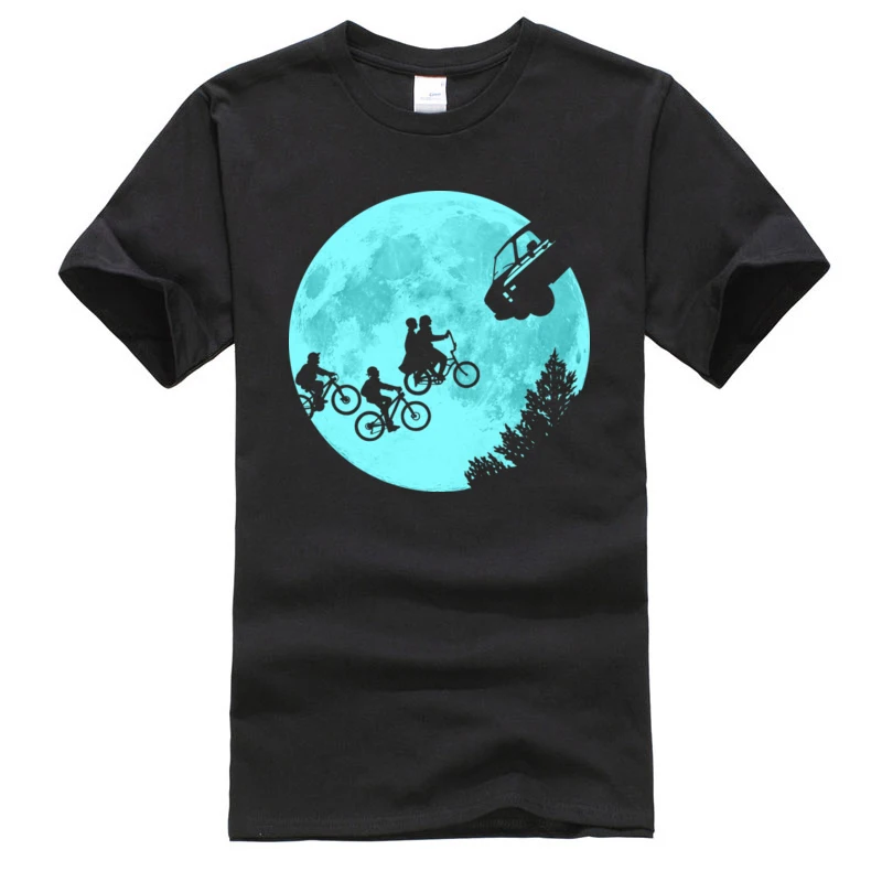 

S.T.Alien Stranger Things Men's T Shirts Back To The Future Occult T Shirt Moon Summer Fall Crewneck All Cotton Tops Tees