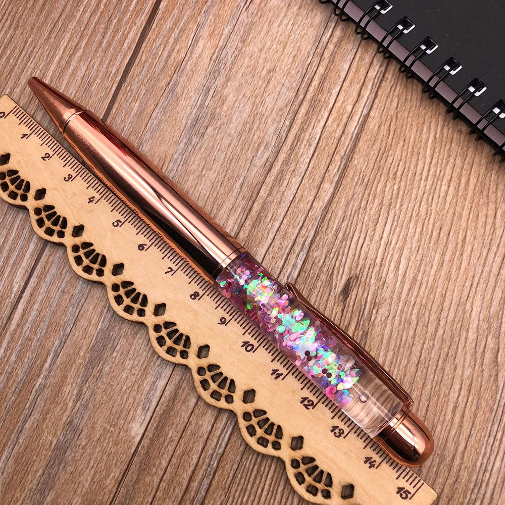 Glitter Bling Ballpoint Pens Sparkly Metal Pens Retractable Sequins Fancy  Pens for Women Supplies Black Ink Medium Point 1.0 mm - AliExpress