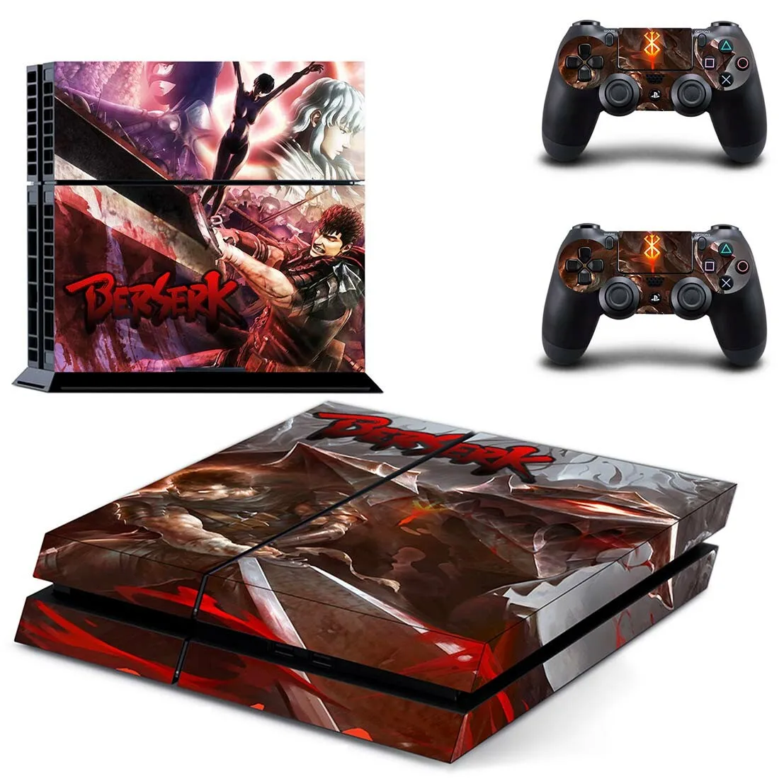 Baserk стикер s Наклейка для PS4 PS 4 наклейка Play station 4 виниловые наклейки Pegatinas Adesivo для playstation 4 консоль и 2 контроллера