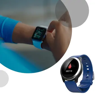 

2020 new smart watch IP68 waterproof sports men and women Bluetooth fitness tracker heart rate monitor smart bracelet round