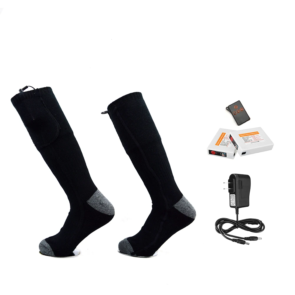 Heated Socks Cold Resistant Winter Skiing Unisex Double Side Safe Electric With Remote Control Outdoor Thermal Sports