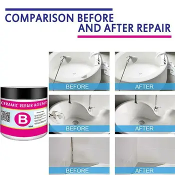 

50ml Instant-Fix Waterproof Repair Broken Paste Household Tile Glass Plastic Porcelain White Repair Cream Construction Sealant