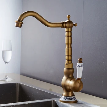 

Brass Faucets Bathroom Kitchen Sink Mixer Deck Single Handle Taps Crane Tap Hot And Cold Water Mixer