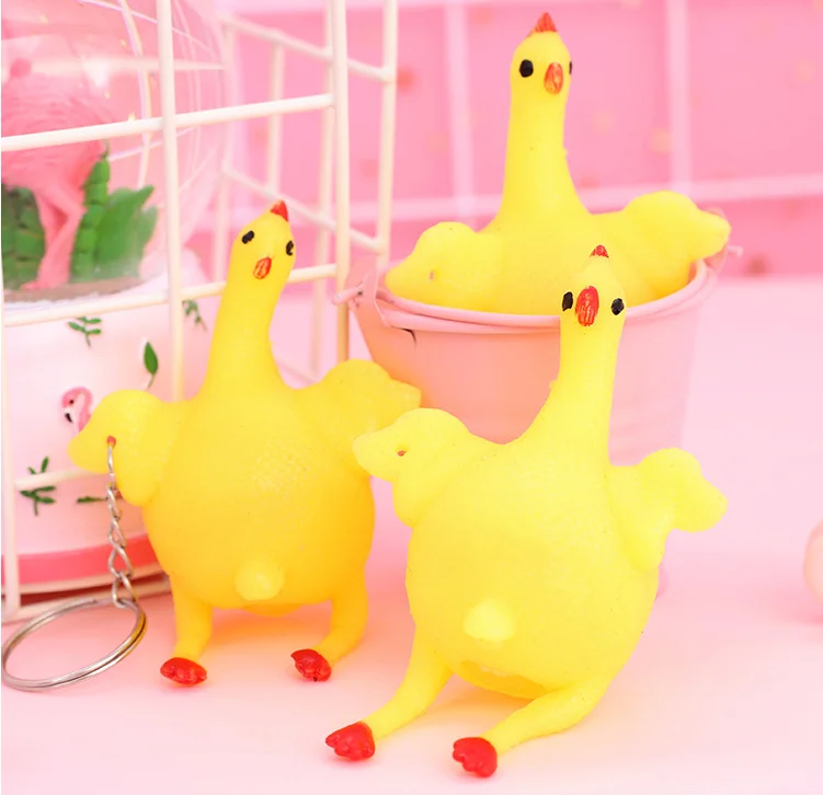 1 шт. сюрприз мягкая игрушка антистресс сжимаемые игрушки курица и яйца несушки забавные Ключи Подвеска гаджеты Новинка облегчение настроения
