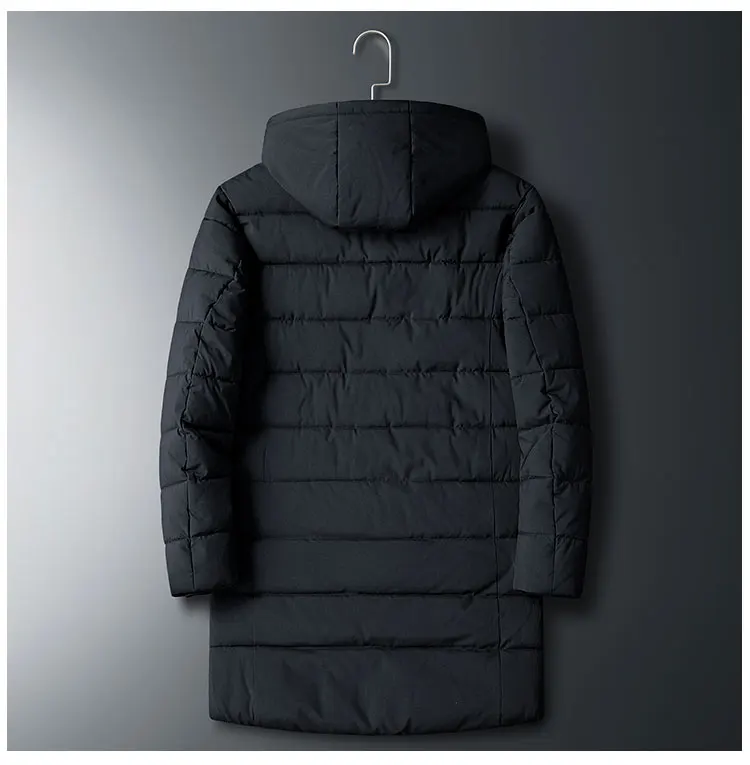Новинка 8XL 7XL 6XL Плюс Размер Мужская зимняя теплая Высококачественная парка куртка мужская повседневная однотонная Свободная куртка длинная хлопковая стеганая одежда