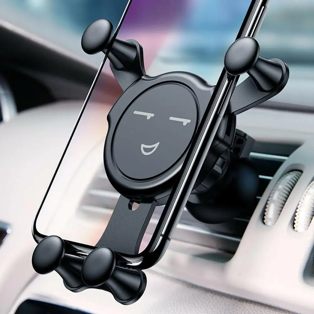 Универсальный автомобильный держатель Panda Smile Face для мобильного телефона, крепление на вентиляционное отверстие Y формы, Гравитационный стенд, держатель для телефона gps