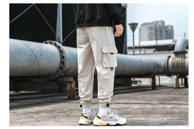 4XL 5XL мужские свободные хип-хоп мульти-карманные мужские спортивные штаны модные повседневные брюки карго y198