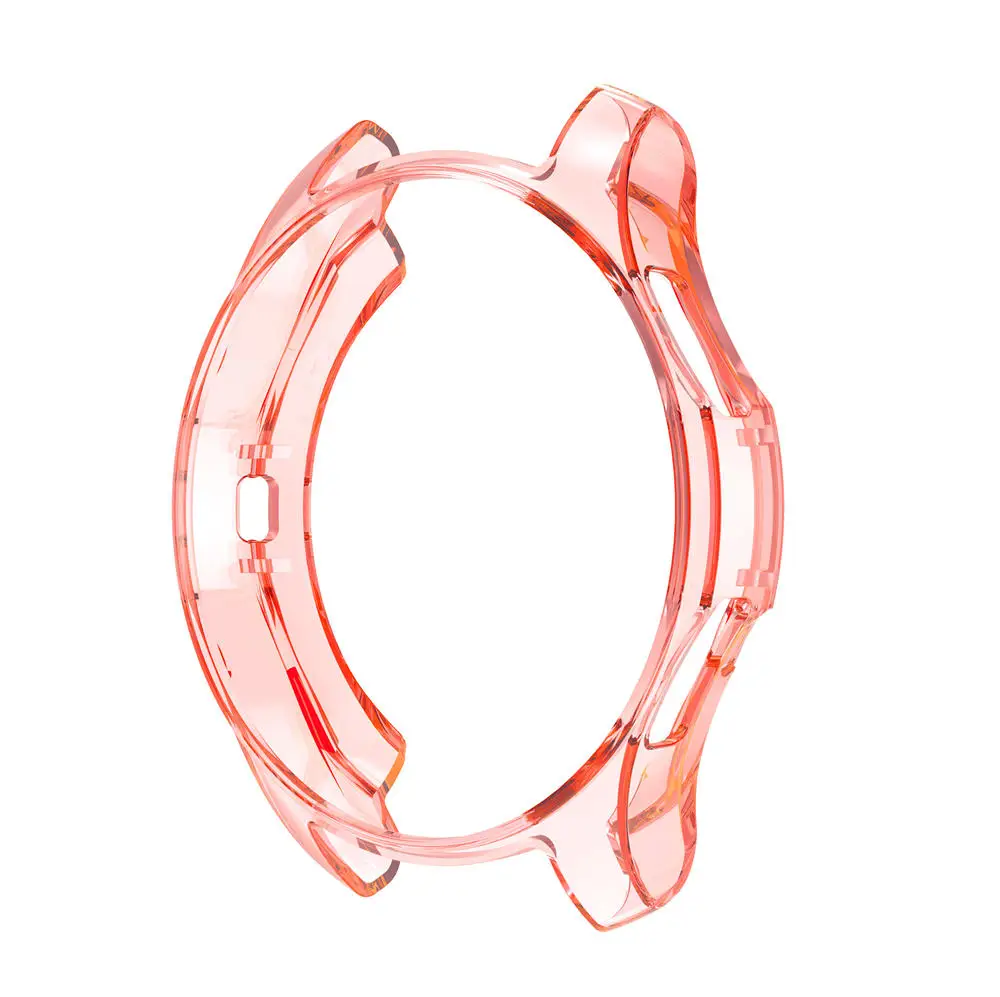 Ультра-тонкий мягкий ТПУ защитный силиконовый чехол для samsung Galaxy Watch 46 мм 42 мм Smartwatch носимые устройства relogios - Цвет: Розовый
