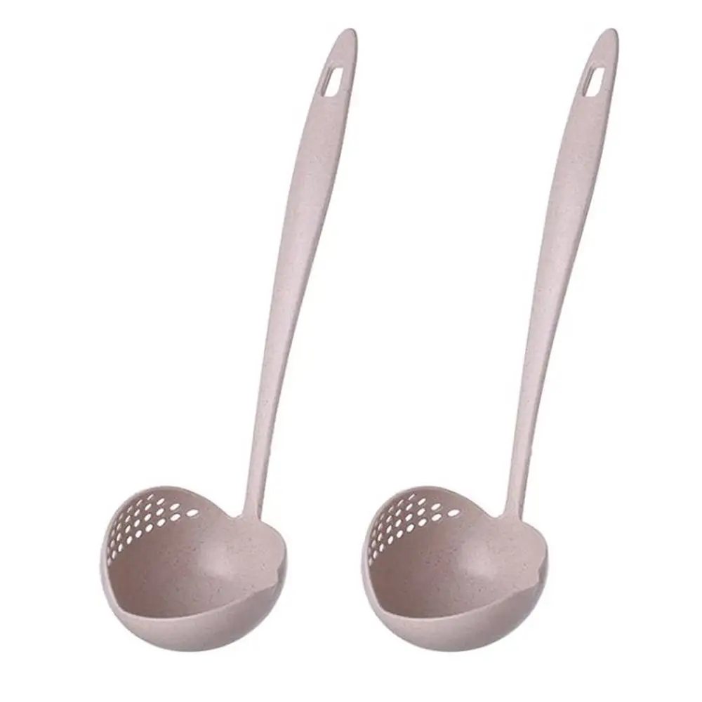 handle colander Ложка с длинной ручкой фильтровальная посуда 2 в 1 ложка для супа с длинной ручкой креативный фильтр для каши посуда инструменты для приготовления пищи@ 40 - Цвет: handle colander