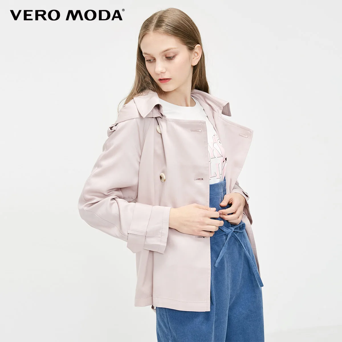 Lt. pale ling flower Vero Moda женский тонкий Тренч с капюшоном | 319117506 - Color: Lt. pale ling flower