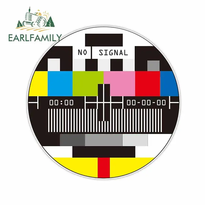 Автомобильная наклейка EARLFAMILY для телевизора 13 см x 12 7 без сигнала устойчивая к