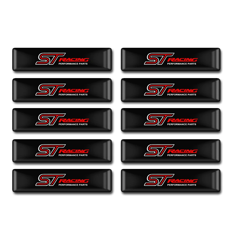 

10pcs/set ST Emblem Car Styling Decorative Badge Steering wheel Epoxy sticker for FORD FIESTA FOCUS MONDEO Auto Car Accessories