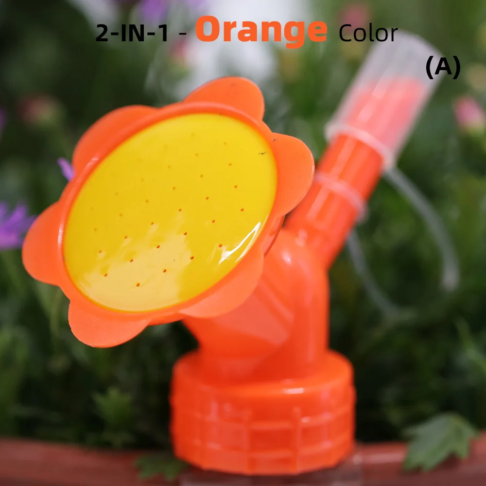 2-IN-1 Bottle Cap Sprinker Home Garden Mini Watering Can Double Head Water Spout Bonsai Nozzle for Indoor Outdoor Seedling Plant 