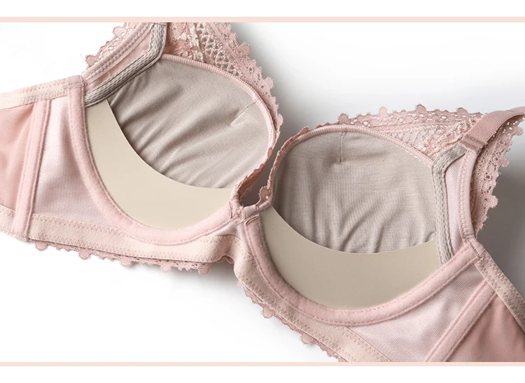 CINOON New Top Sexy Bra set Women's push up Lace Underwear Set Embroidery Jacquard Underwear Panties Deep V Gather Lingerie Set (23)