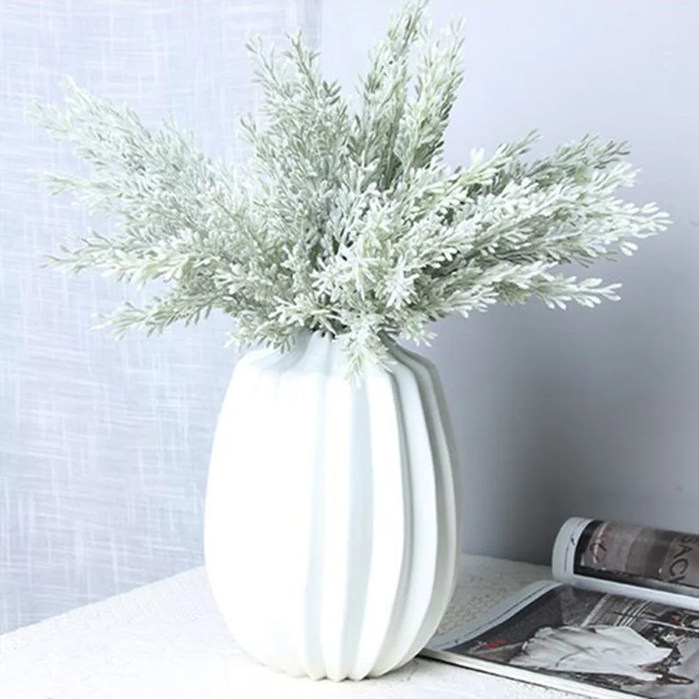 

Nordic Style Artificial Simulation Flower Plastic Cypress Branch Tree Leaf Wedding Garden Home Decoration Fake Plants 33.5cm