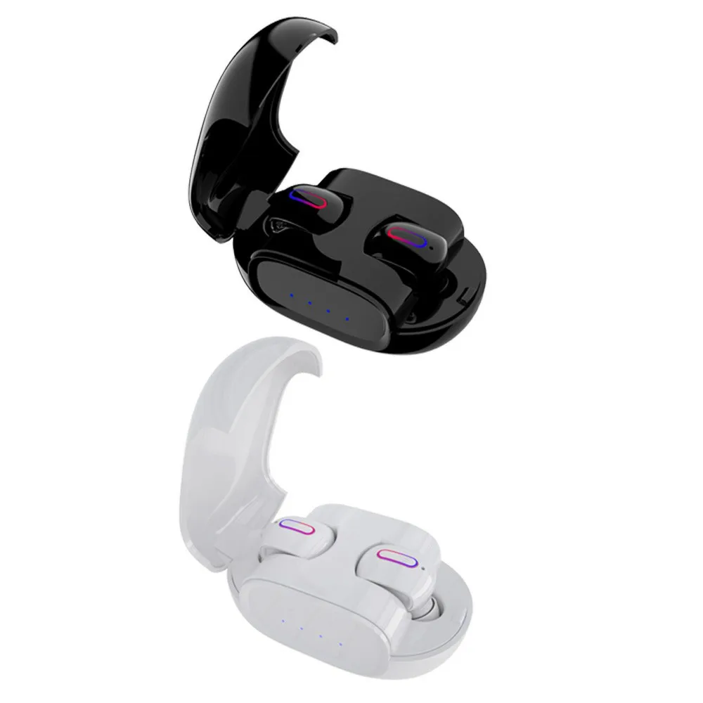 TWS 5,0 Bluetooth наушники Мини спортивная Беспроводная гарнитура стерео бас наушники с сенсорным управлением с зарядным наушником