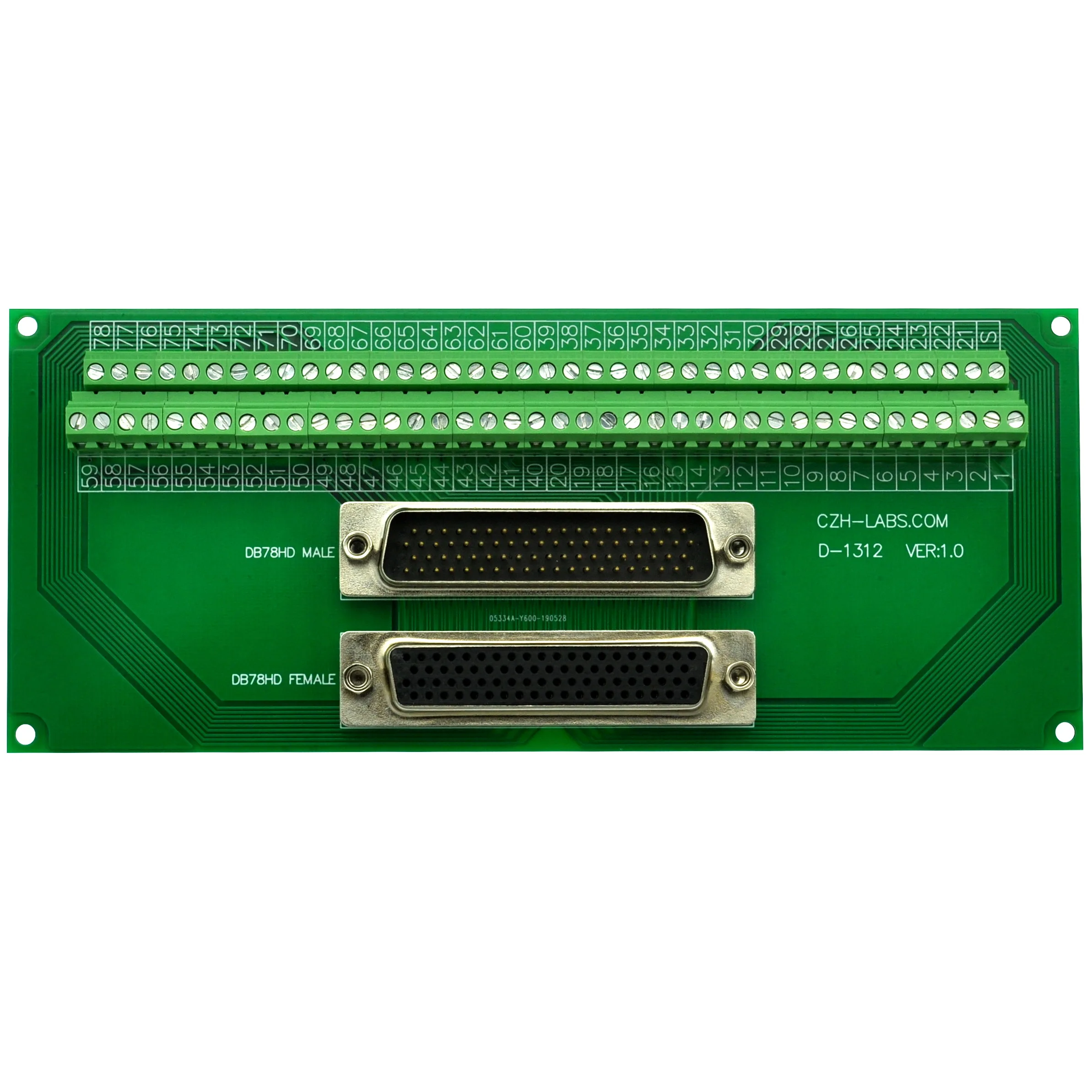 CZH-LABS DSUB DB50 Male/Female Heade Beakout Boad, D-SUB