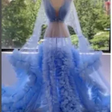 Синие вечерние платья