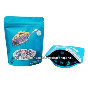 

(Berry Pie)NEW Cookies Bag Mylar Resealable Packaging ONLY Bag, only empty bag, with anti-counterfeiting trademark and label