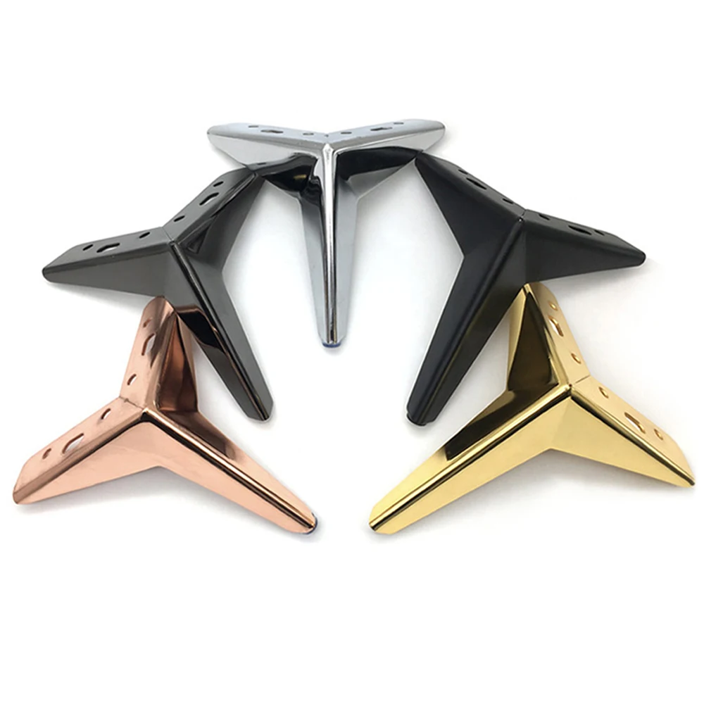 Description Picture 3 of item4Pcs Metal Furniture Table Legs for Sofa Chair Bed Dresser TV Cabinet Feet Black Gold Height 10/13/15/17cm Furniture Hardware