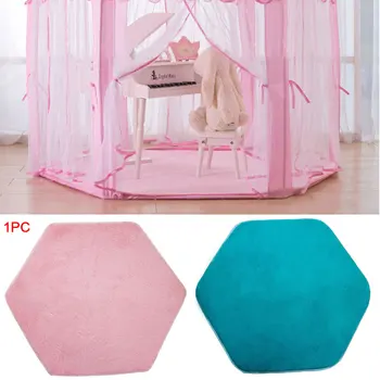 

1P Kids Pink Hexagon Princess Castle Matching Mat Non-slip Baby Play Mat Velvet Pad Kids Play Rug Pad Cushion Baby Blanket #15