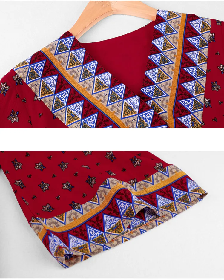 KIYUMI Boho Платье женское Lannon макси платья осень этнический Ветер длинный рукав Крымское пляжное путешествие пустыня цыганское красное платье