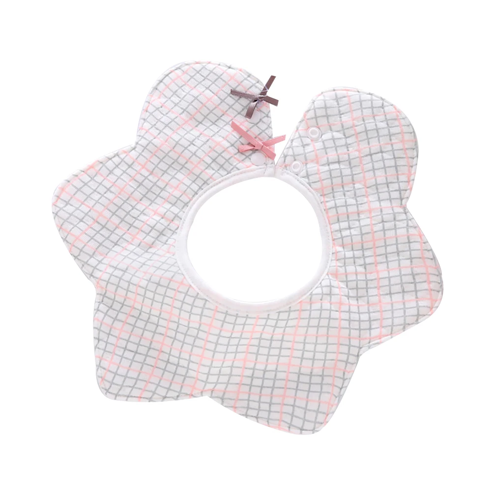 2Pcs Waterproof Baby Bib Feeding Smock Rotating Floral Saliva Towel Burp Cloth New