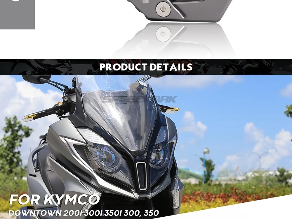 Для KYMCO Downtown 200i 300i 350i 300 350 мотоциклетная обувь расширение Pad CNC алюминиевая боковая стойка кронштейн расширение плиты Pad