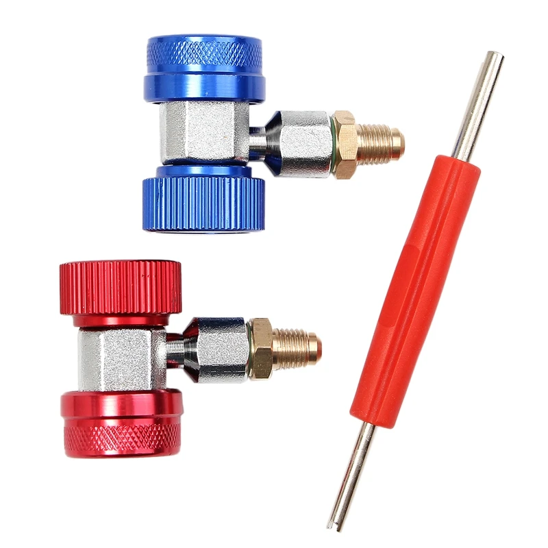 

Car Adapter R134 Quick Connector Low Pressure and High Pressure Adapter Valve Tool Air Conditioning Accessories