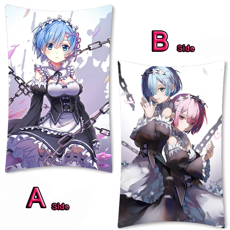 Милое Аниме Re: zero kara hajimeru isekai seikatsu Rem RamDakimakura длинная подушка для объятий Чехол Подушка для фанатов наволочка 35x55 см