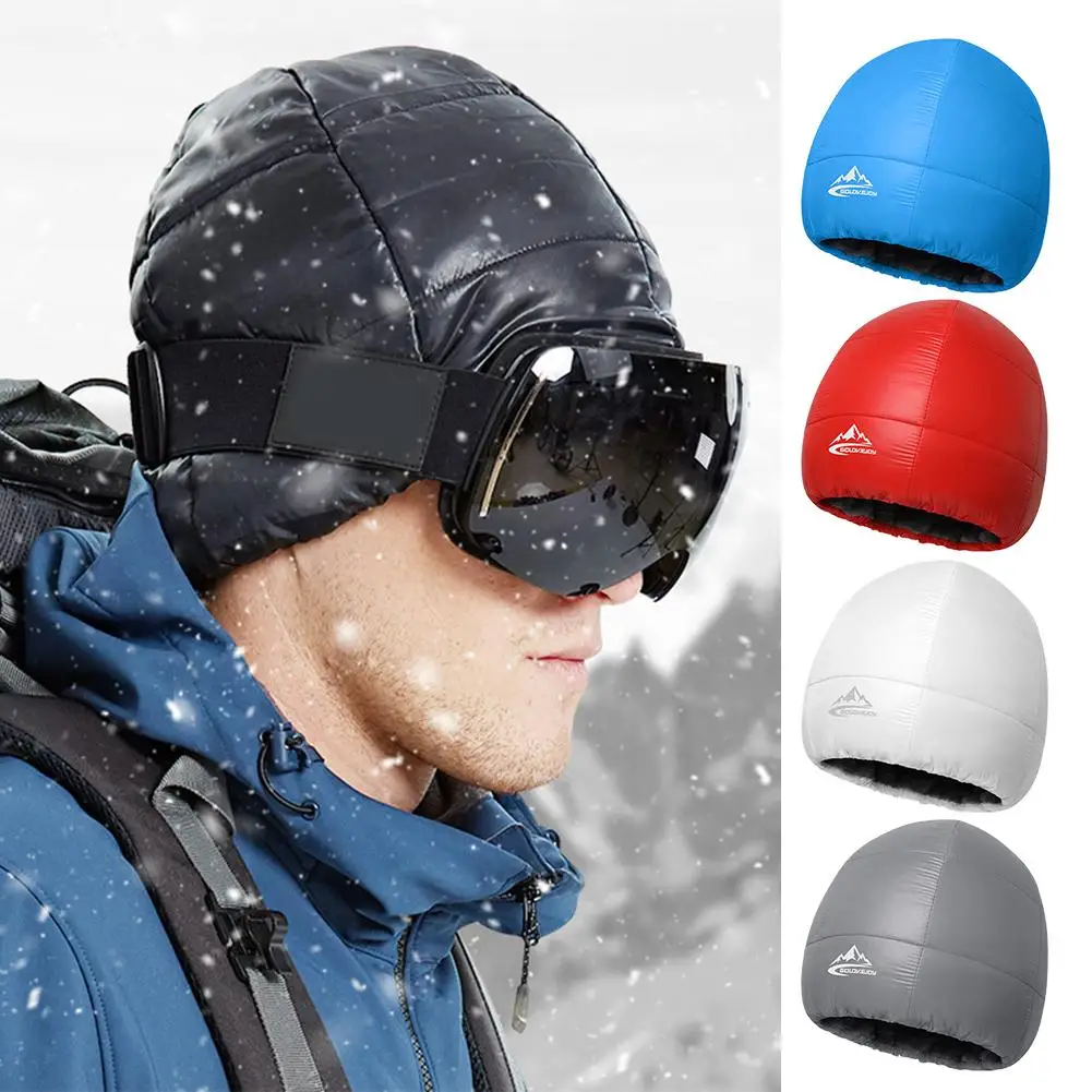 Winter Outdoor Ski Mountaineering Cotton Fluff Hat Waterproof Windproof Warm Head Hat For Men Women Outdoor Warmth Opp Bag