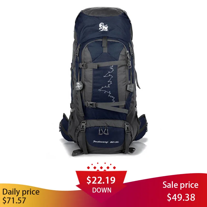85L Waterproof Outdoor Hiking Backpacks Men Nylon Sports Bag Backpack Camping Travel Climbing Mountaineering Rucksack Male | Спорт и